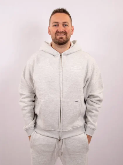 Croyez original fraternite zip hoodie grey melange