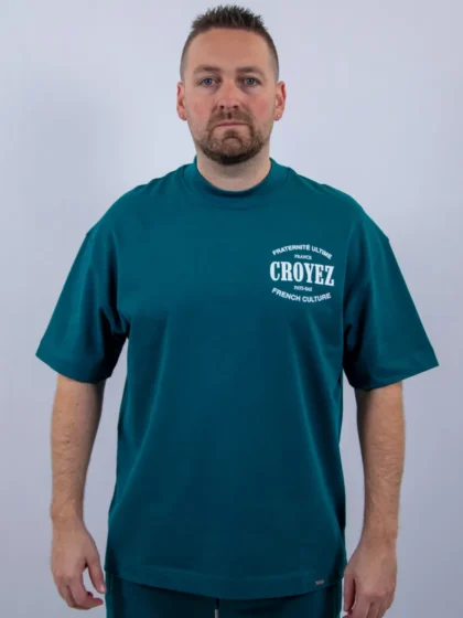 Croyez stamp t-shirt dark teal