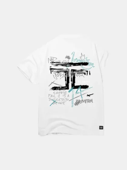 Jorcustom artist t-shirt white-black
