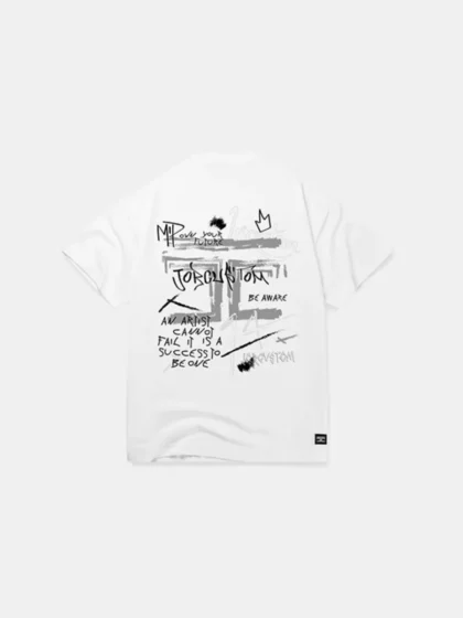 Jorcustom artist t-shirt white-greymelange