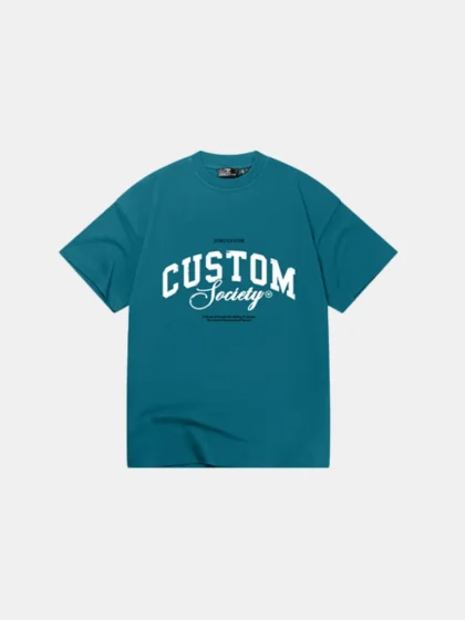 Jorcustom customsociety t-shirt teal-teal