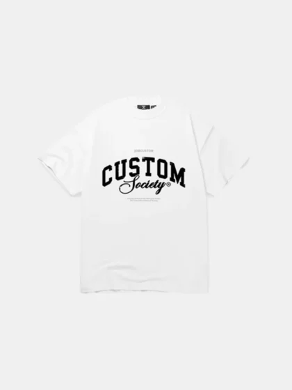Jorcustom customsociety t-shirt white-black