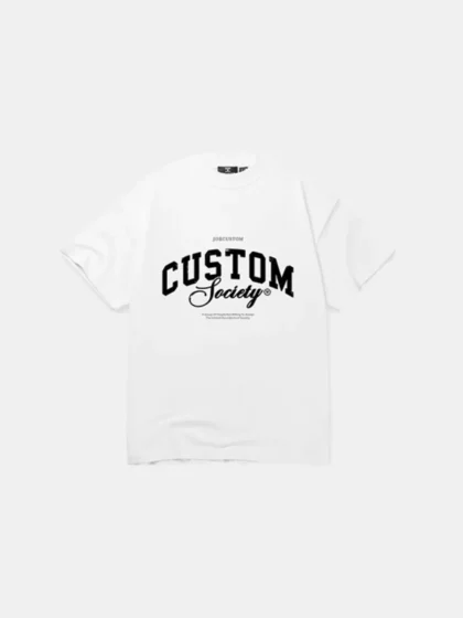 Jorcustom customsociety t-shirt white-greymelange
