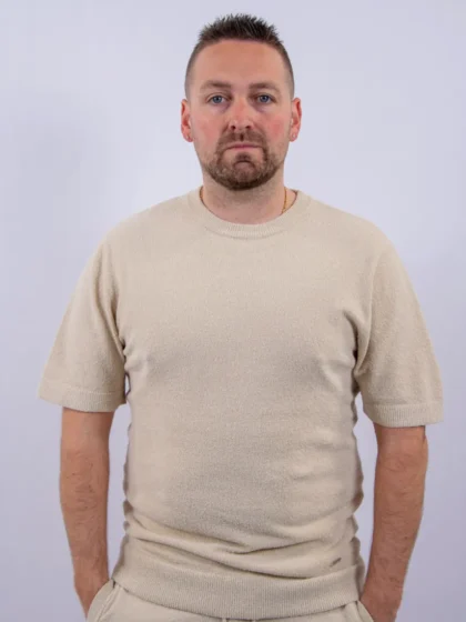 Malelions boucle t-shirt light taupe