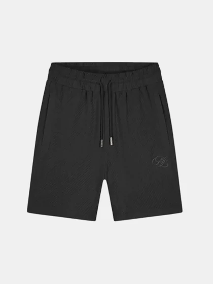 Malelions diagonal seersucker short black