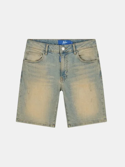 Malelions washed denim short sand washed