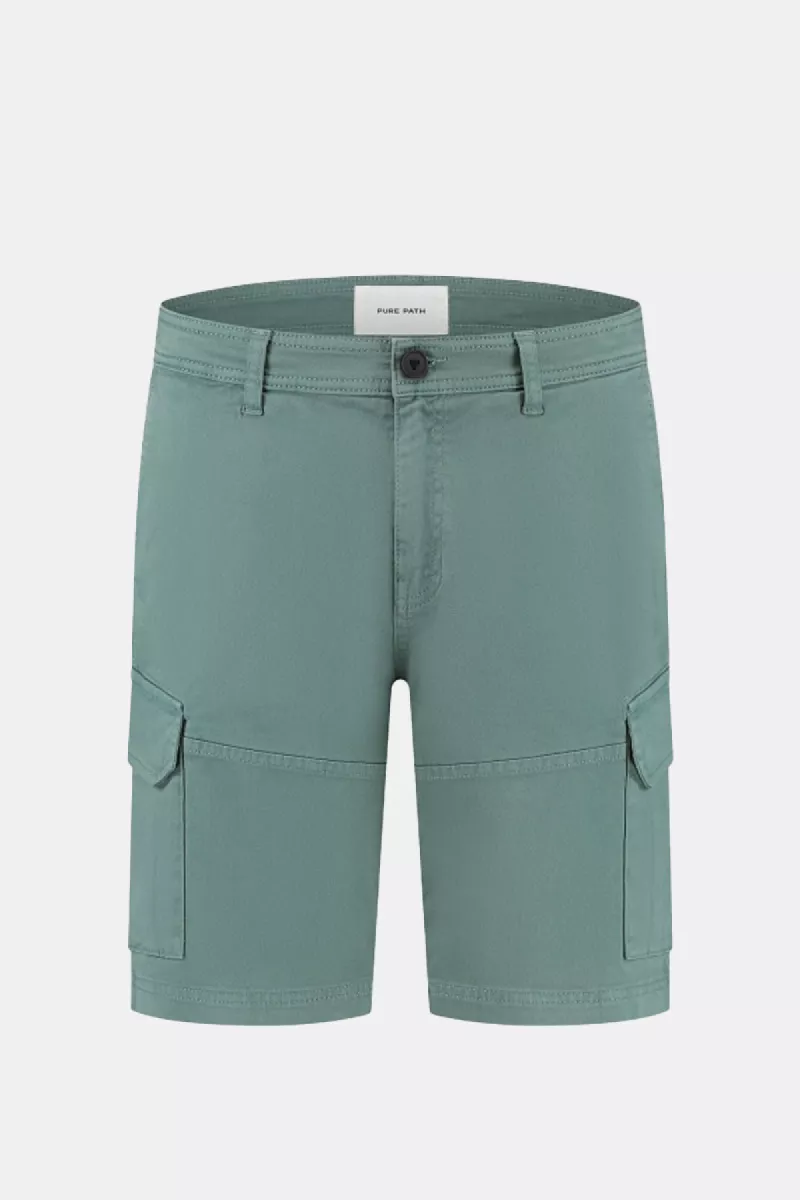 Pure Path Garment Dye Cargo Short 4 Pure Path 24010508 76 faded green