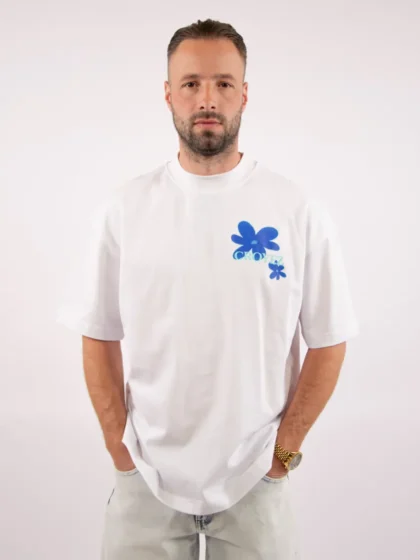 Croyez botanique t-shirt white/tiffany blue