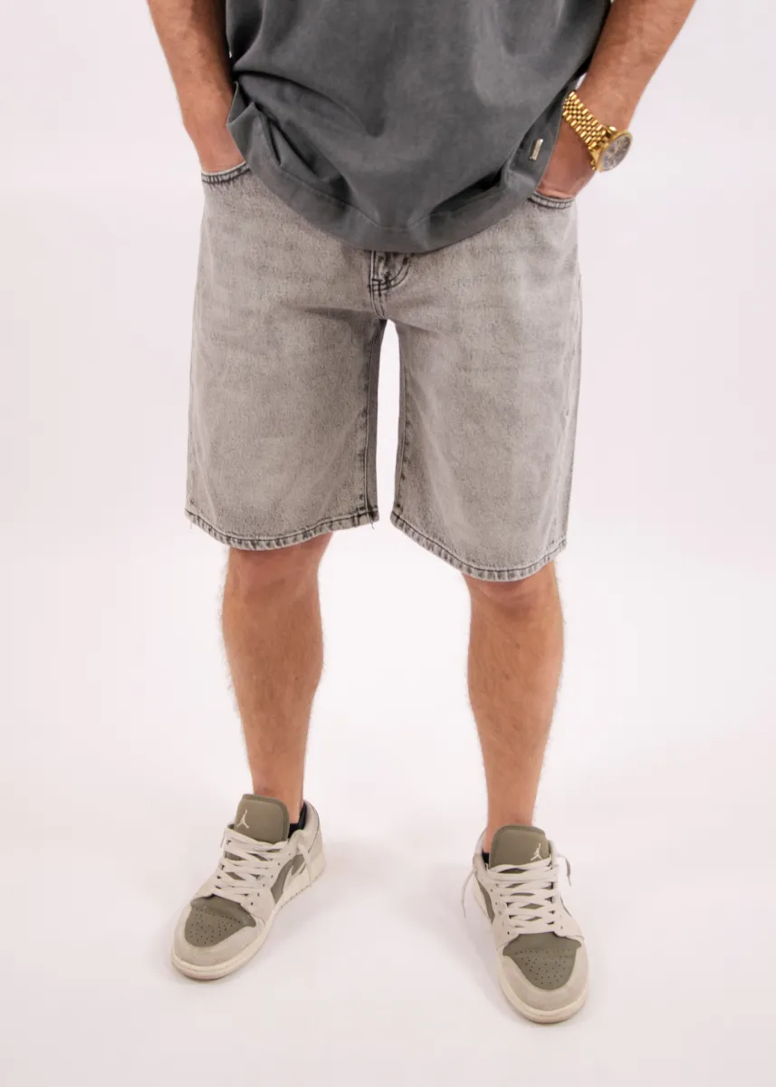Croyez CD2 Washed Denim Shorts 2 Croyez cd2 washed denim shorts light grey