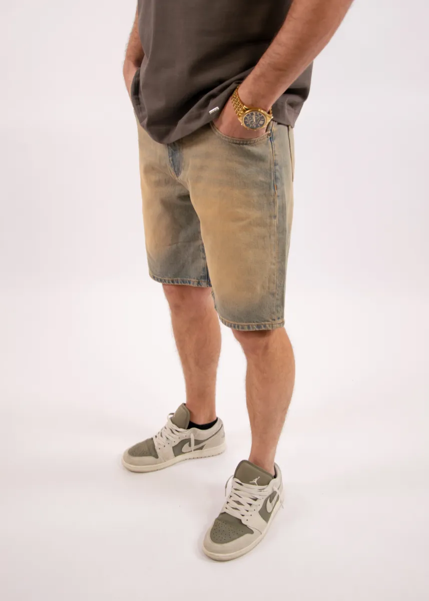 Croyez CD2 Washed Denim Shorts 3 Croyez cd2 washed denim shorts sand washed