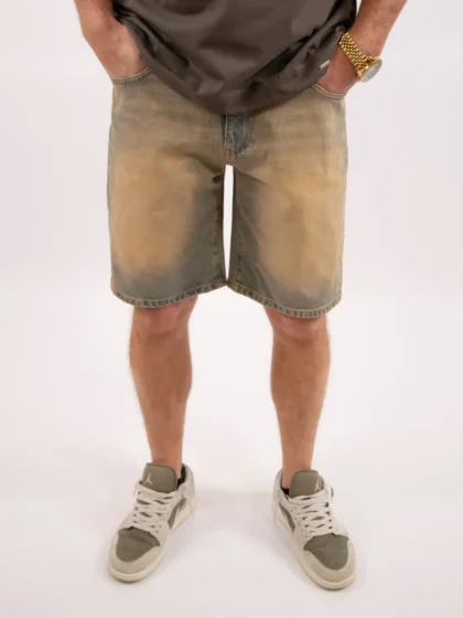 Croyez cd2 washed denim shorts sand washed