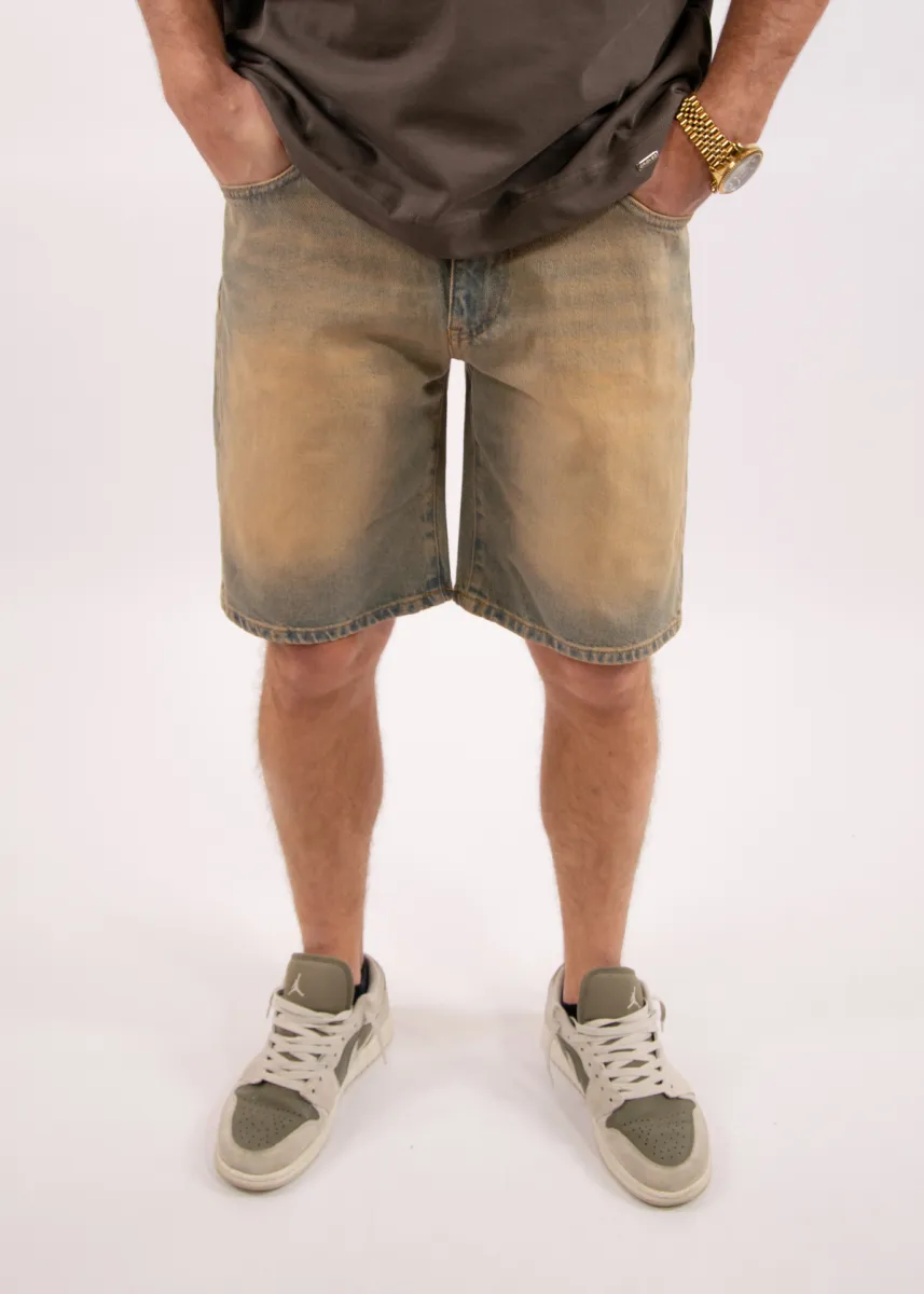 Croyez CD2 Washed Denim Shorts 2 Croyez cd2 washed denim shorts sand washed