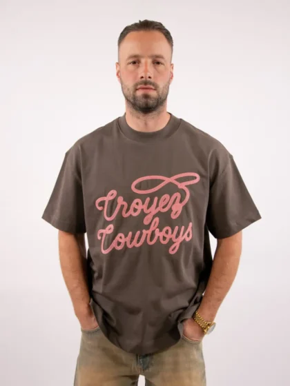 Croyez cowboys t-shirt washed brown