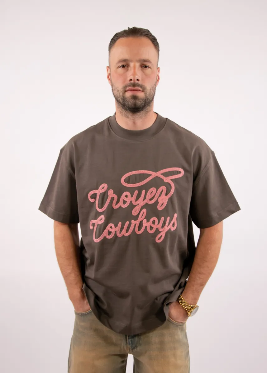 Croyez Cowboys T-Shirt 3 Croyez cowboys t-shirt washed brown