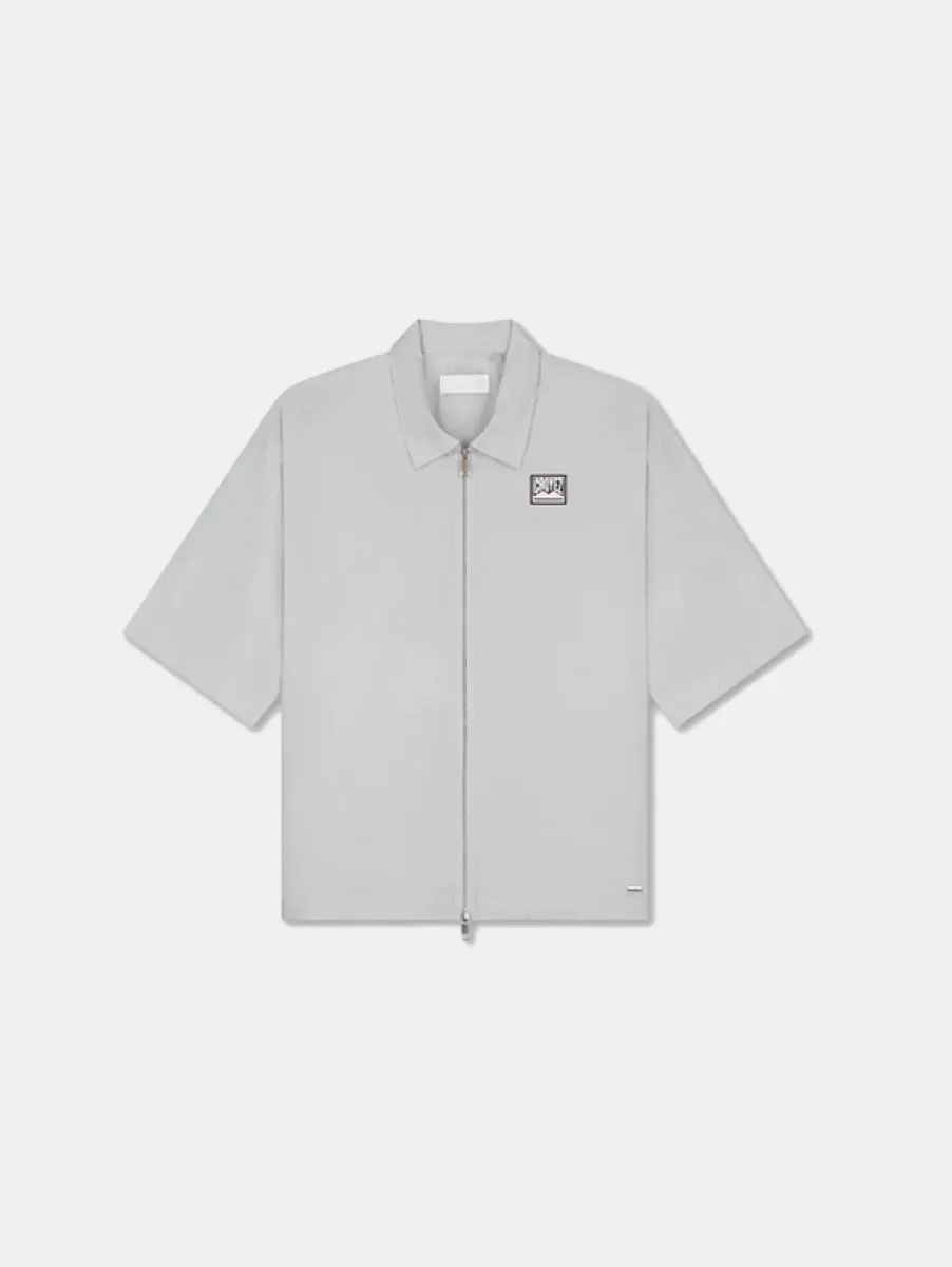 Croyez Crinkle Patch Shirt 1 Croyez crinkle patch shirt light grey