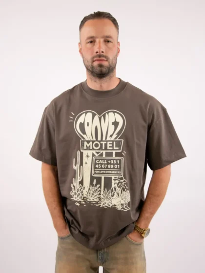 Croyez motel t-shirt washed brown