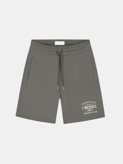 Croyez overlay fraternite shorts washed brown