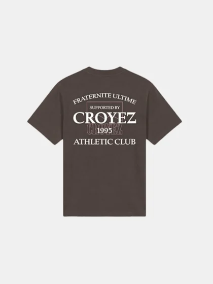 Croyez overlay fraternite t-shirt washed brown