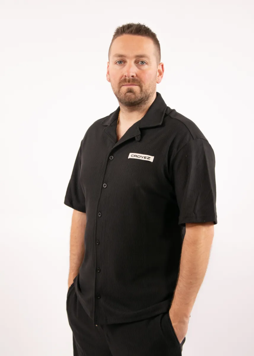 Croyez Plisse Shirt 3 Croyez plisse shirt black