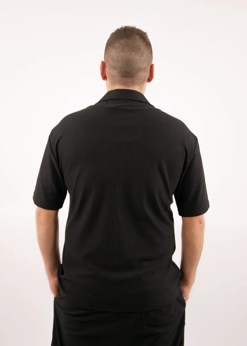 Croyez Plisse Shirt 4 Croyez plisse shirt black