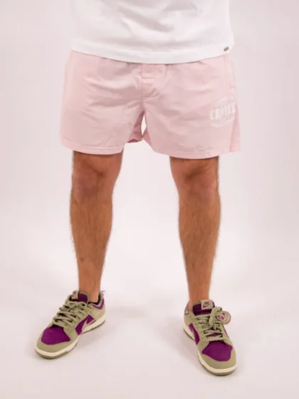Croyez stamp swim shorts pink