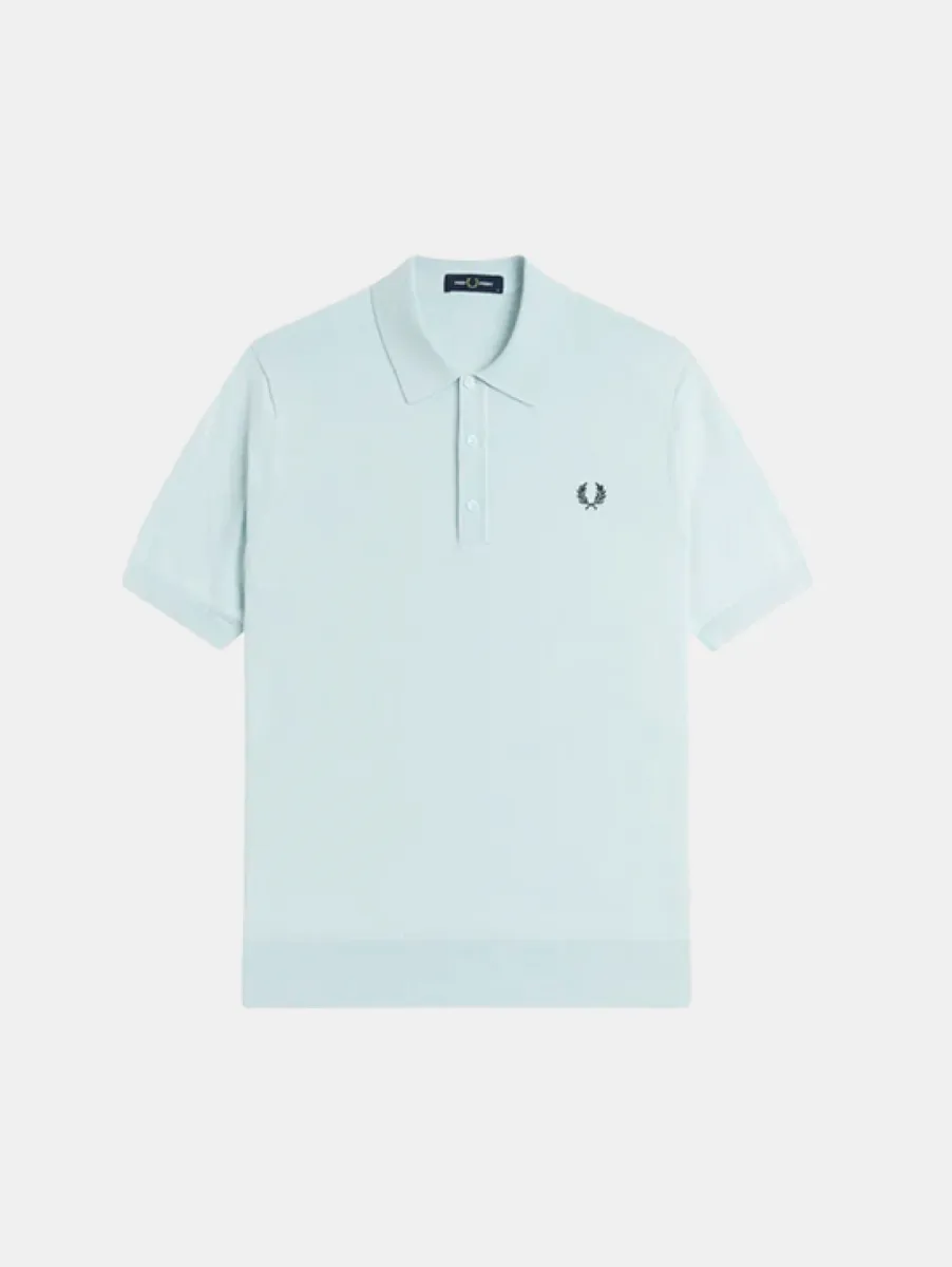 Fred Perry Cotton Knitted Shirt 1 Fred Perry k9725 r30 light ice