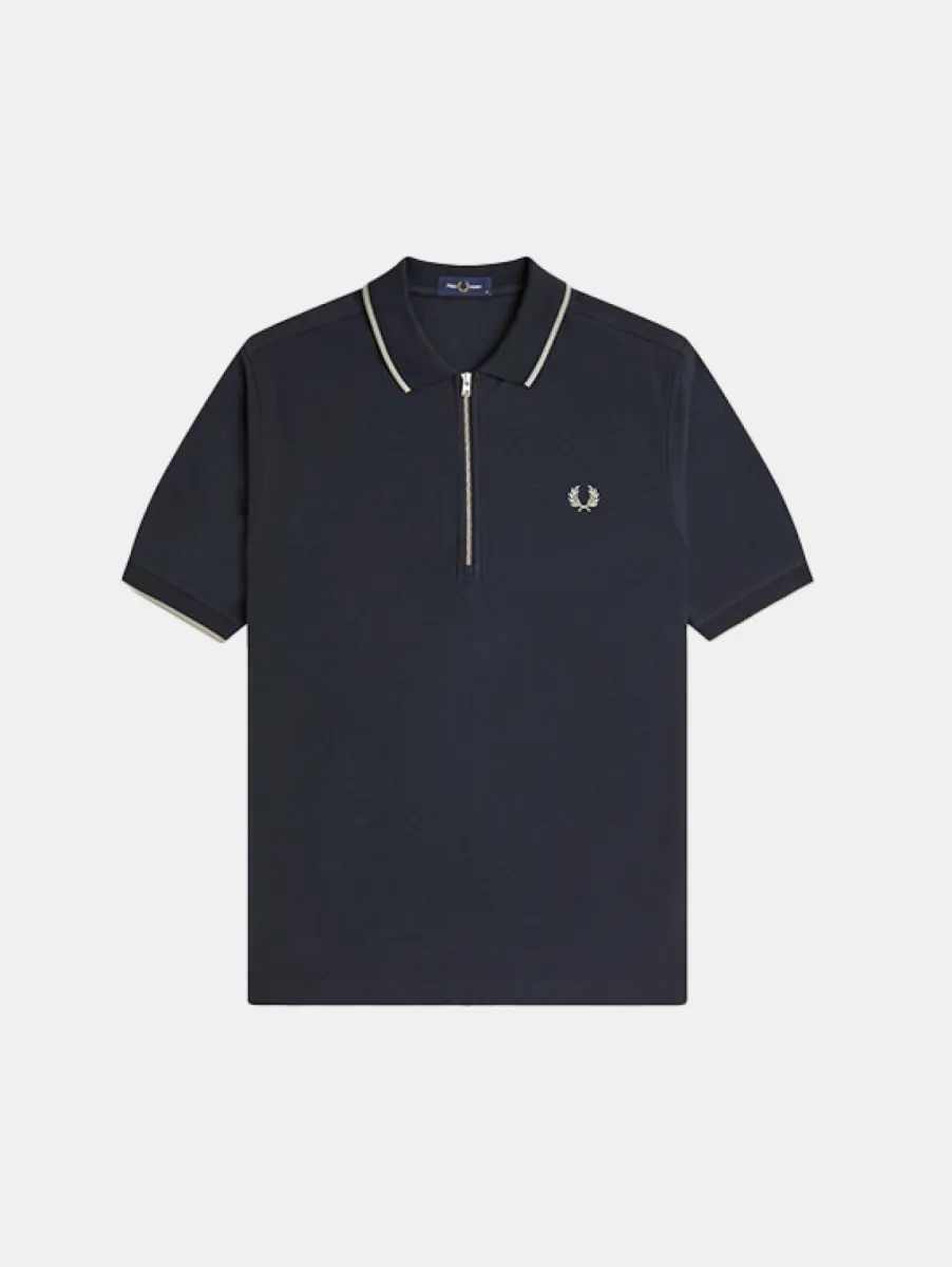 Fred Perry Crepe Pique Polo Shirt 1 Fred Perry m2383 608 navy