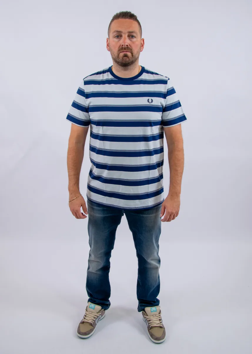 Fred Perry Fine Stripe T-Shirt 6 Fred Perry m2409 143 french navy