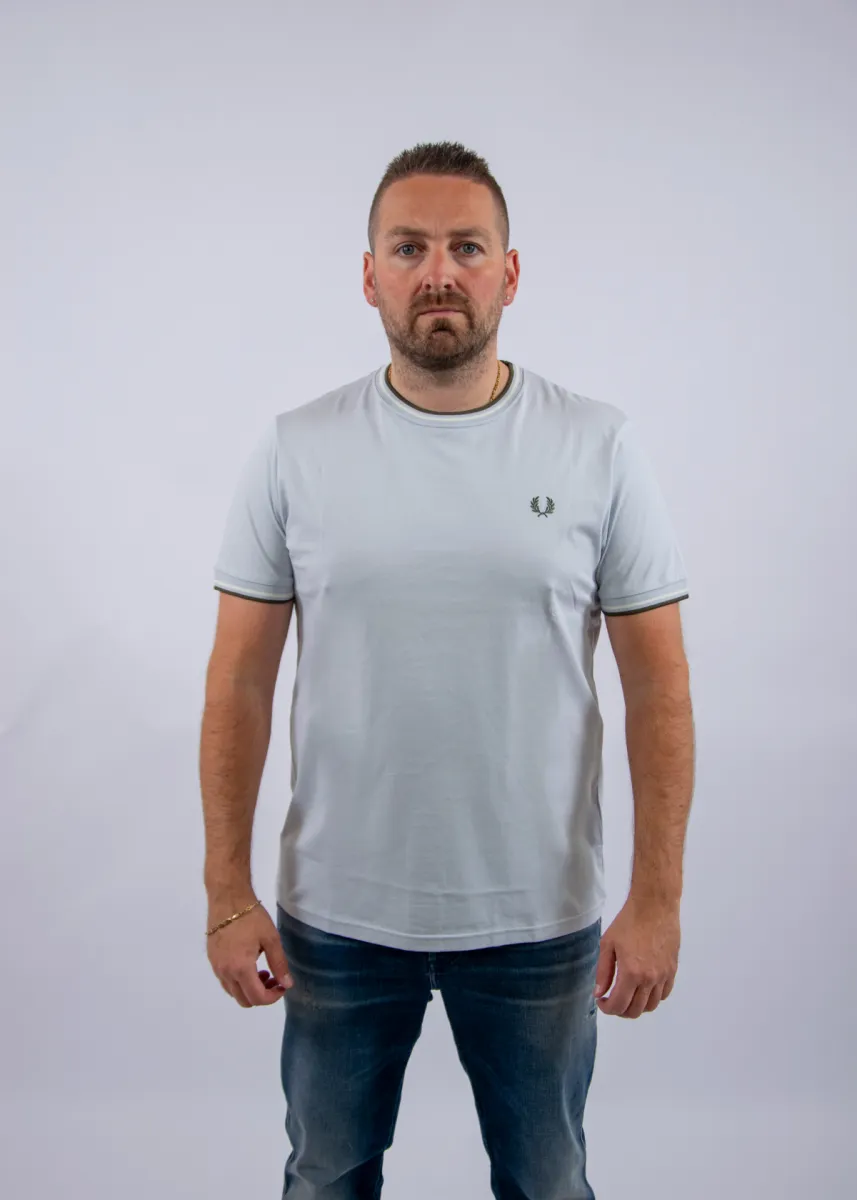 Fred Perry Ringer T-Shirt 2 Fred Perry m3519 28a dusky blue