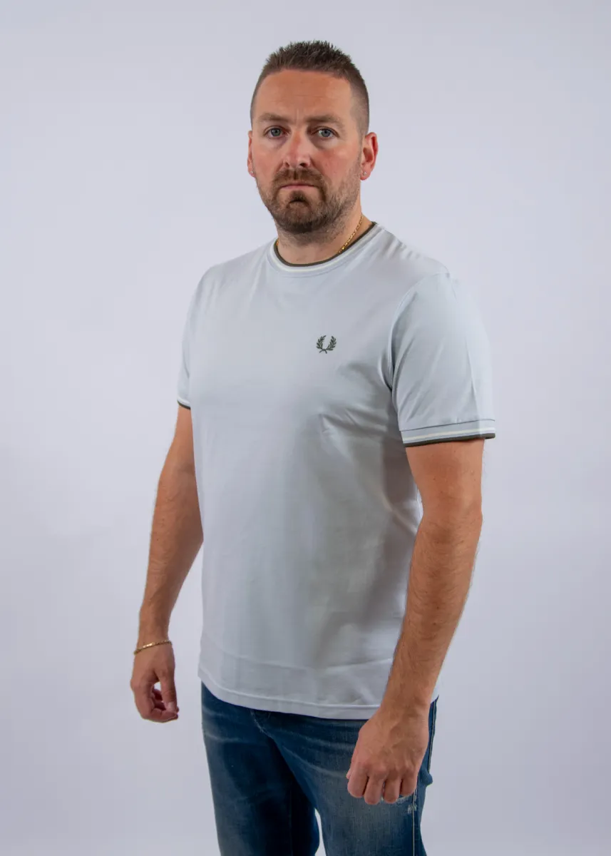 Fred Perry Ringer T-Shirt 3 Fred Perry m3519 28a dusky blue