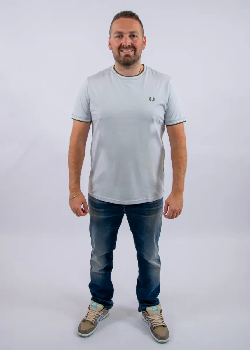 Fred Perry Ringer T-Shirt 5 Fred Perry m3519 28a dusky blue