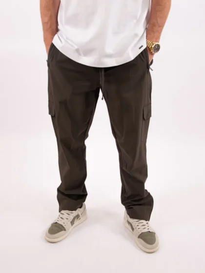 Jorcustom cargo zip pants brown