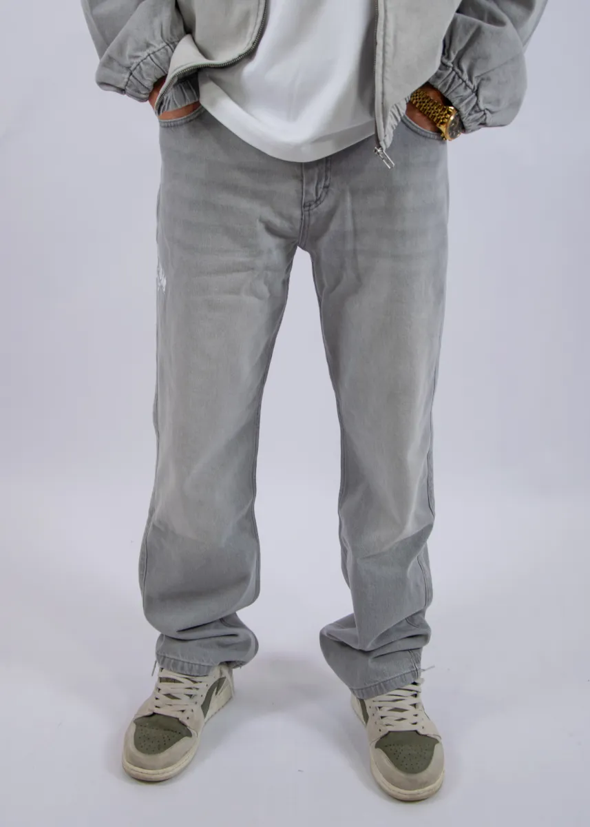 Jorcustom Customsociety Denim Straight Fit Jeans 3 Jorcustom customsociety denim jeans lightgrey
