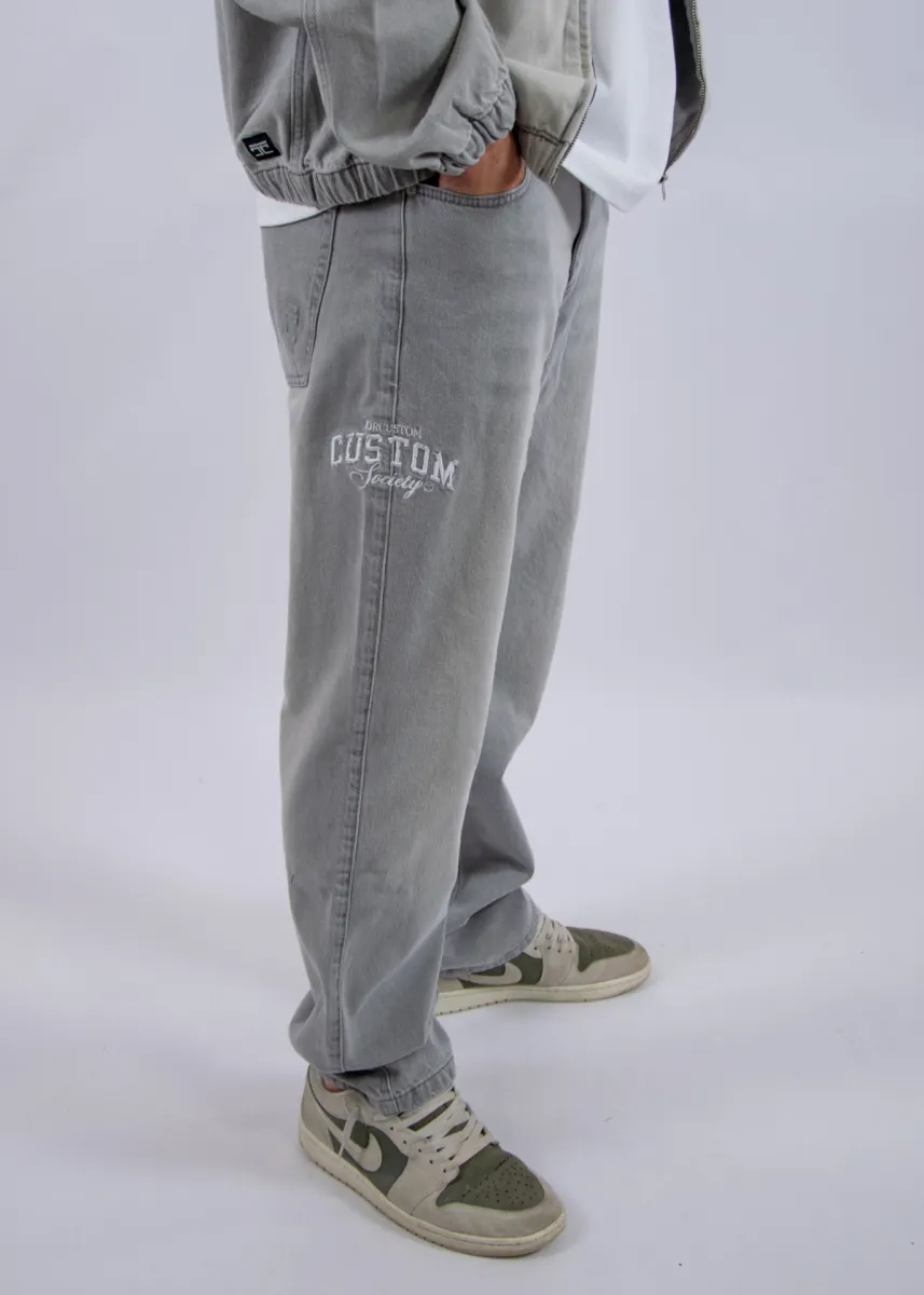Jorcustom Customsociety Denim Straight Fit Jeans 4 Jorcustom customsociety denim jeans lightgrey