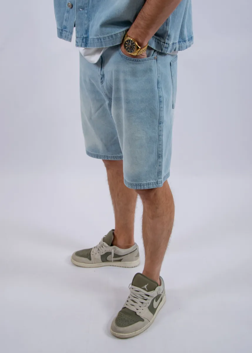 Jorcustom CustomSociety Denim Short 4 Jorcustom customsociety denim short light blue