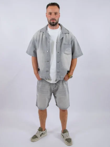 Jorcustom customsociety denim short lightgrey