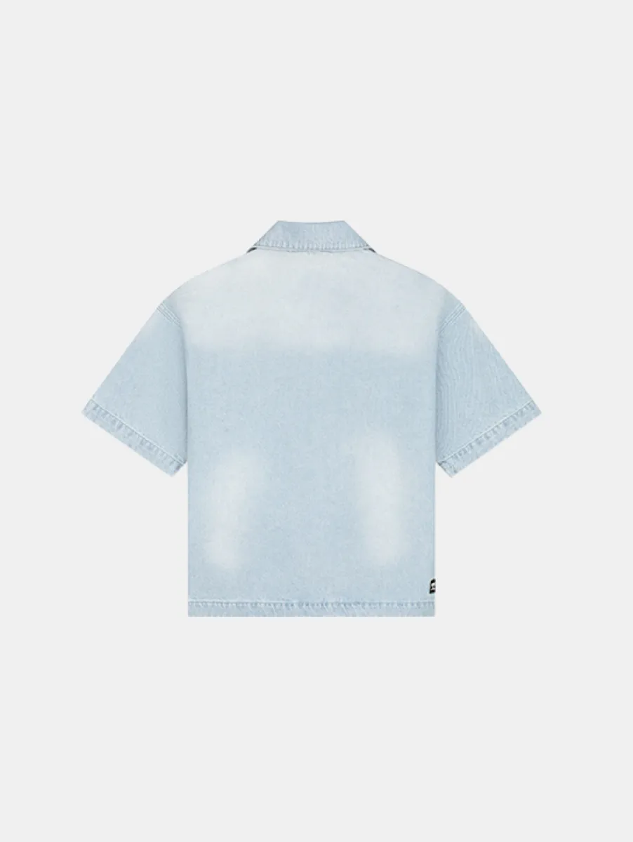 Jorcustom CustomSociety Denim Short Sleeve Jacket 2 Jorcustom customsociety denim short slee lightblue