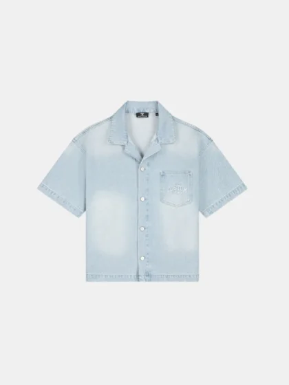 Jorcustom customsociety denim short slee lightblue