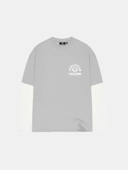 Jorcustom customsociety double layered l lightgrey-white
