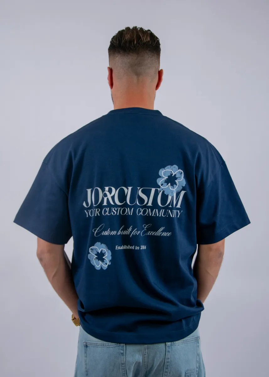 Jorcustom Flowers Loose Fit T-Shirt 5 Jorcustom flowers midnightblue