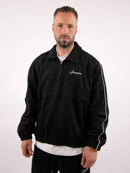 Jorcustom script tracksuit jacket black