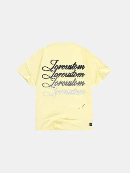 Jorcustom stitched loose fit t-shirt vintageyellow