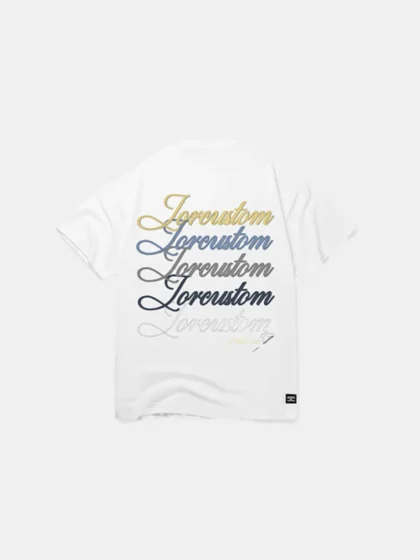 Jorcustom stitched loose fit t-shirt white