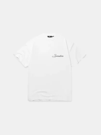 Jorcustom stitched loose fit t-shirt white