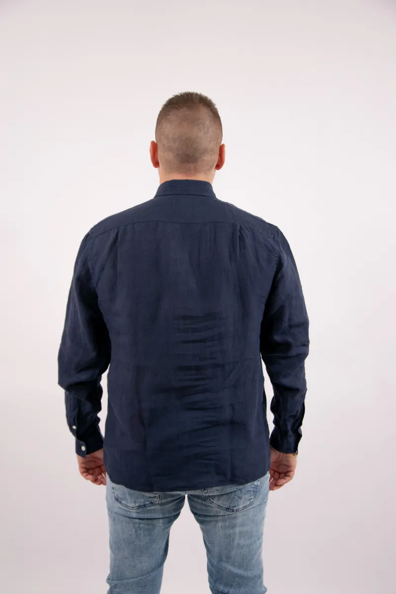 Lacoste Linnen Overhemd 4 Lacoste ch5692 166 navy blue