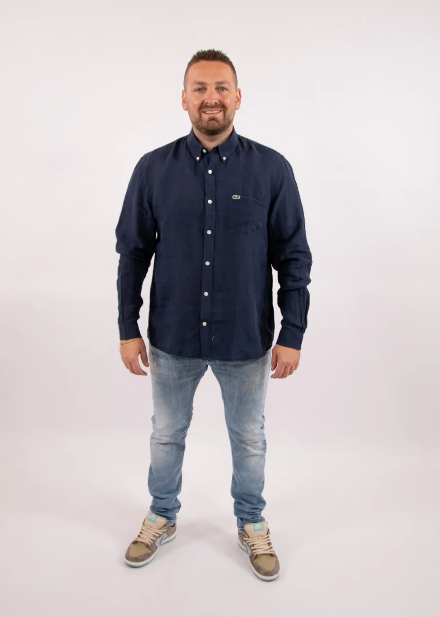 Lacoste Linnen Overhemd 5 Lacoste ch5692 166 navy blue
