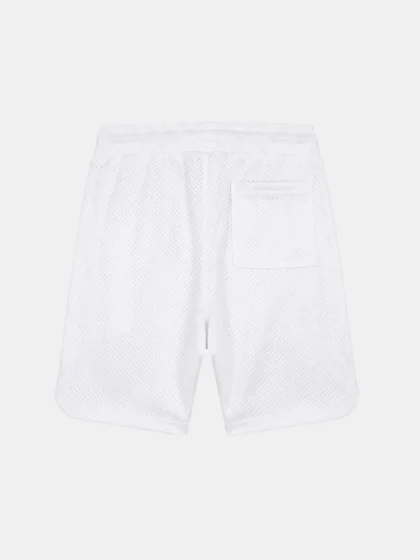Malelions perforated mesh shorts white