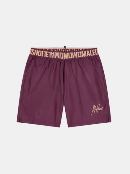 Malelions venetian swim shorts burgundy