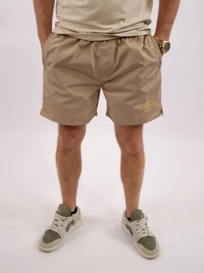 Malelions venetian swim shorts light taupe