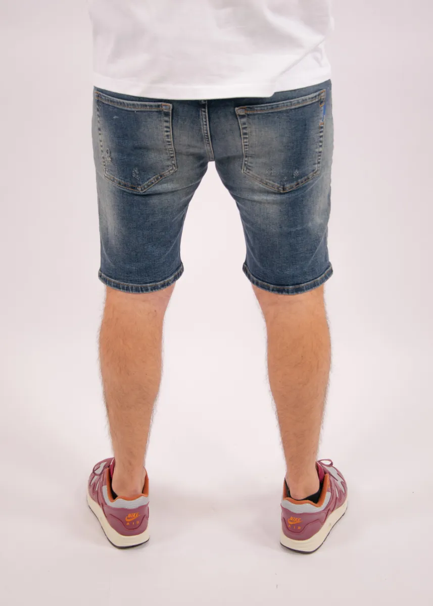Malelions Washed Denim Short 4 Malelions washed denim short light blue